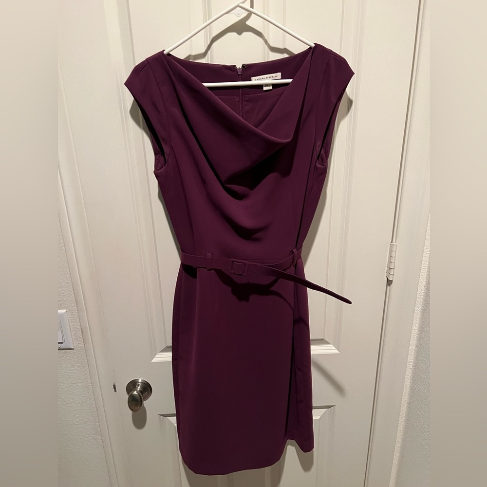 Banana Republic red wine belted dress